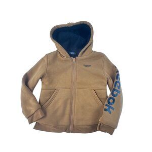 Reebok Kids Hoodie Mustard Yellow Pullover Sweatshirt Youth Size Casual Wear